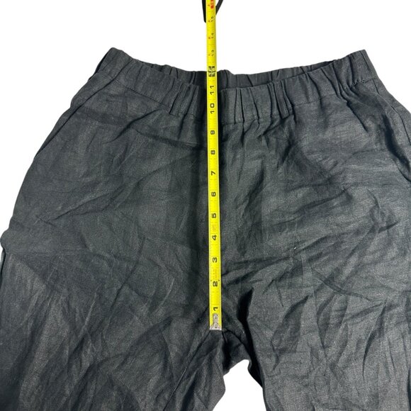 Quince 100% European Linen Pull On Pants Black Small Boho Resort Wear Summer - Picture 13 of 15